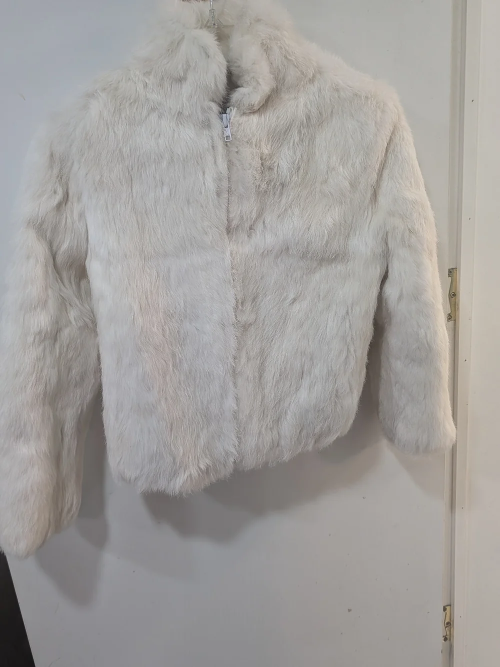 Girls Cozy Rabbit Fur Zipper Jacket